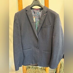 Ted Baker Charcoal Blazer with purple buttons